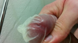 Filling Condom With Cum In Public Toilet - SlugsOfCumGuy
