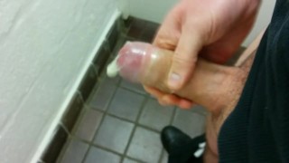 Filling Condom With Cum In Public Toilet - SlugsOfCumGuy