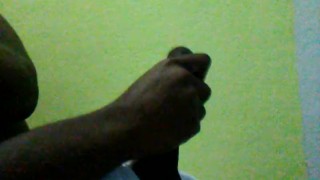 Black Guy Jerks Off On A Squeaky Chair