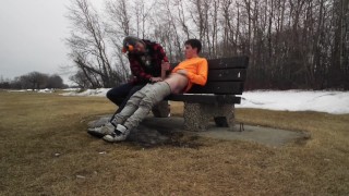 Almost caught sucking dick in public