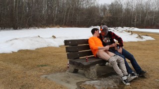 almost caught, sucking cock in public