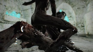 skyrim dark souls Fire Keeper and monster porn