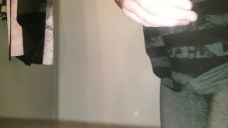 Putting leggings on in slow motion