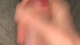 Thick hot cum drips down my cock