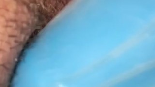 Playing with my hairy pussy in the bathtub.. almost caught