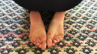 Perfect Teen Feet Scrunching Doing Yoga