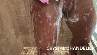 Crystal Chandelier Takes a Sexy Shower After the Gym