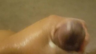 Lubed up solo handjob