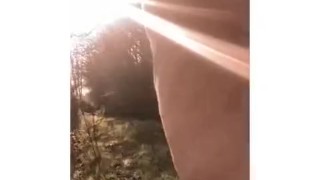 Risky naked walk public footpath