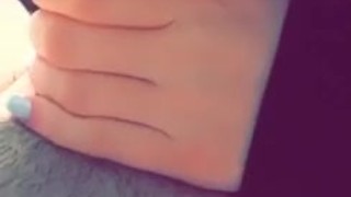 Teen girl sucks me off before school - I record her on snapchat