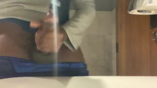 Black Bull Whips out his Massive Cock in Starbucks bathroom - Yang