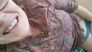Milkymama masterbates with fan