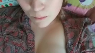Milkymama masterbates with fan
