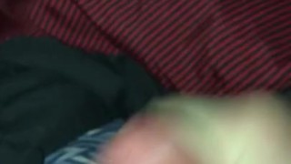 Masturbaiting before bed with cumshot in college dorm