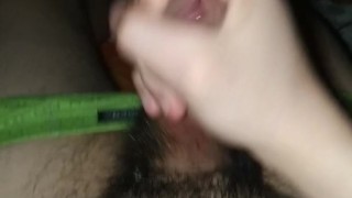 cums on belly ( second time)