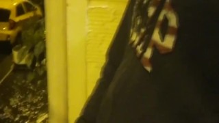 Jerking off outside close up cum Got caught by a taxi - Camilo Brown