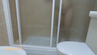 Small Stepsister caught masturbating in the shower