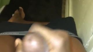 Stroking my black cock