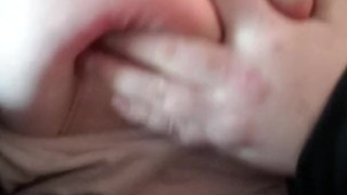 Playing with my big tits!
