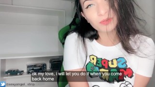 Flagra namorada gamer brincando webcam caught on tape girlfriend webcam