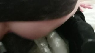 Riding a 13 inch cock but it cant handle me. Luv a good stretch