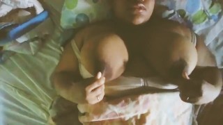 WATCH ME MAKE MY LITTLE PUSSY CREAM ONLY WITH NIPPLE PLAY