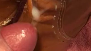 Cumming on boots