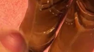Cumming on boots