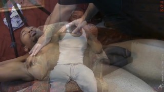 Connor Maguire grabs his cock and starts jacking.