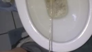 Teen uncut cock pissing