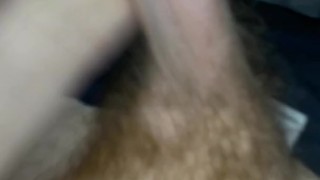 Playing with my hard cock while my friend is in the next room