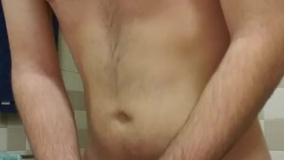 Jerk off before school with a creamy ending