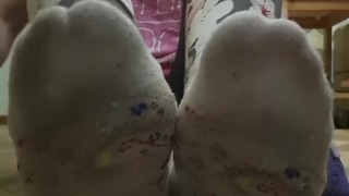 Dirty socks and trainers after hard workout