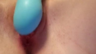Orgasm with vibrator close up