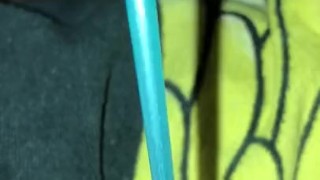 Lil dick sounding with paint brush