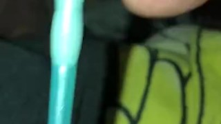 Lil dick sounding with paint brush