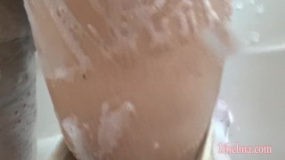 1thelma underwater orgasm compilation with foam bath play and wet clothes