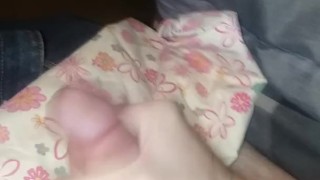 Quickie after chatting with hot friend in messenger. Big dick cums big load