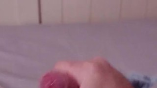 Solo masturbation cumshot
