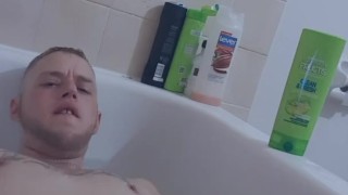 Touching my hard cock