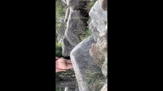 Nude Hiking Couple Pissing 1