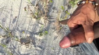 Beach Nut Stroking In The Sun