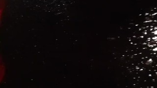 Peeing in front of my car while waiting for a train to pass