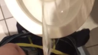 Large teen cock pissing