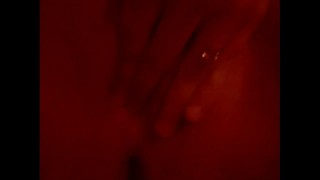 Splash! Rubbing, finger fucking my tight little pussy