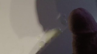 Jerking off on the table closeup