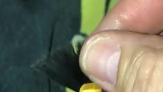 Sounding little dick with paint brush