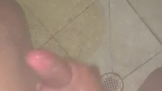 Cumming in the shower