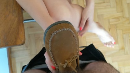 420px x 237px - Cum on Schoolgirl's Socked Foot During Recess + Shoefuck and ...