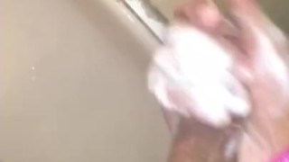 Got horny while taking my shower. Mini me wanted to play 